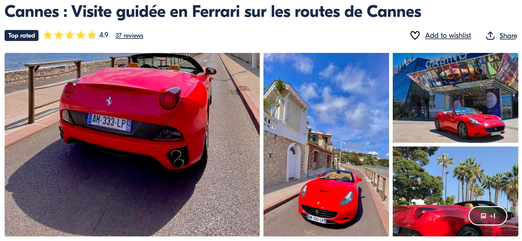 Offre Ferrari GetYourGuide