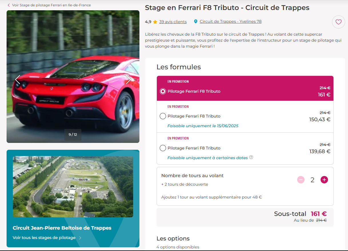 Offre Ferrari Sport Découverte